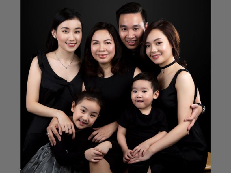 ảnh gia đình đen trắng