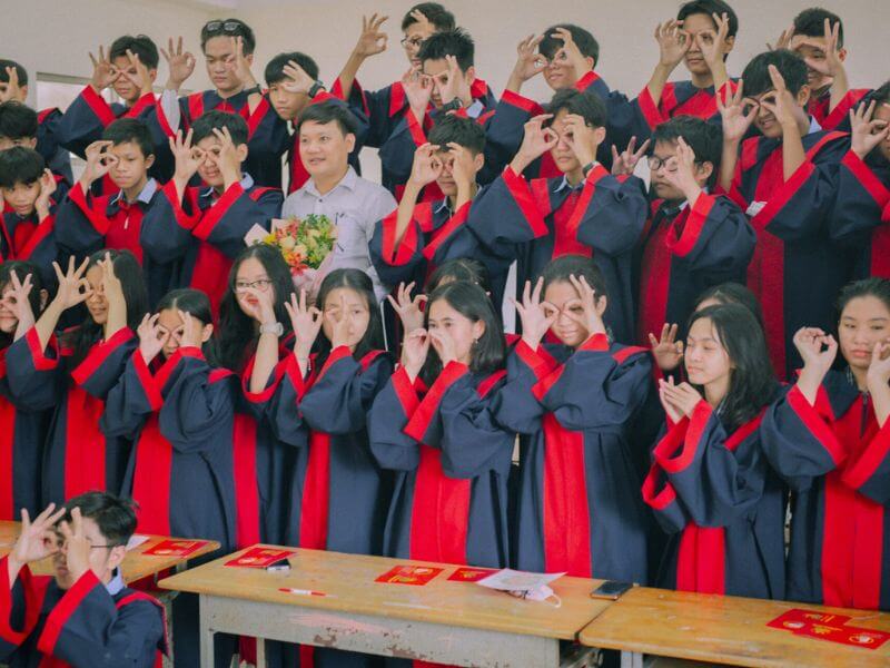 chụp ảnh thanh xuân vườn trường 