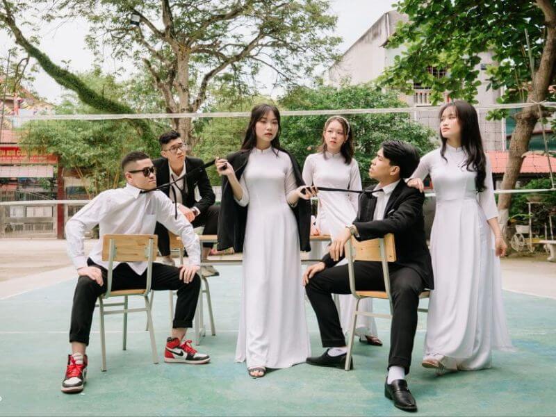 chụp ảnh thanh xuân vườn trường 