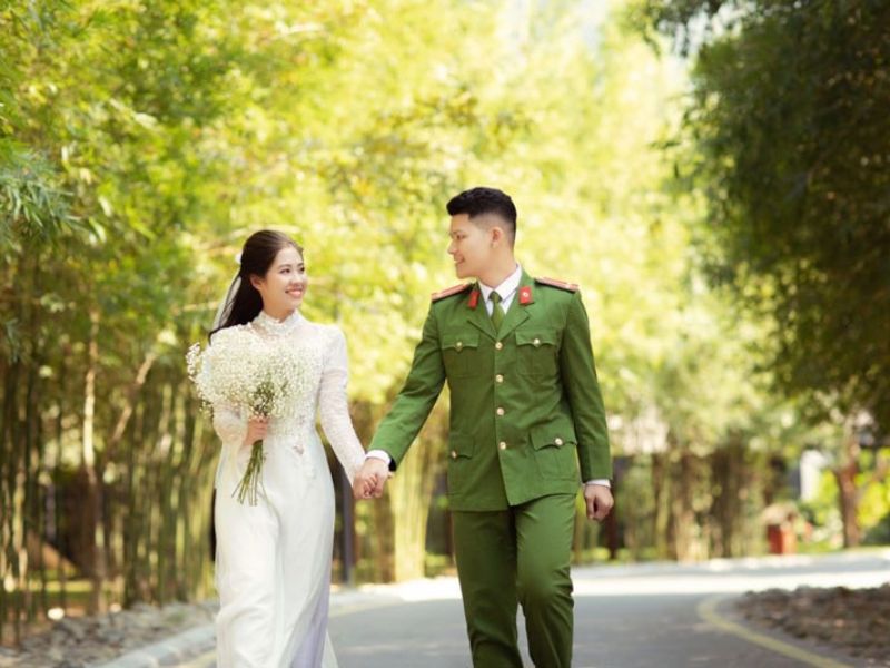 ảnh cưới công an đẹp