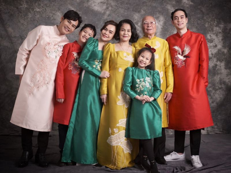 chụp ảnh gia đình áo dài