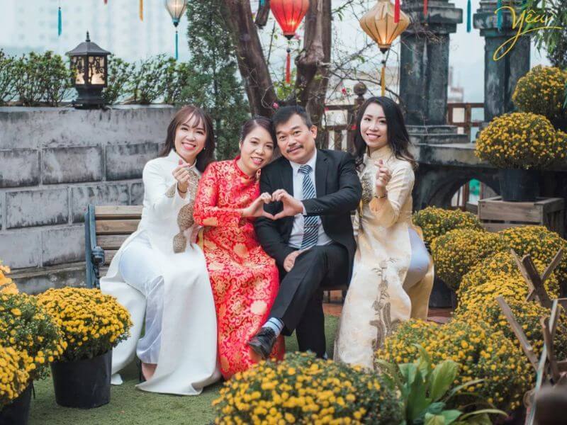 chụp ảnh gia đình áo dài