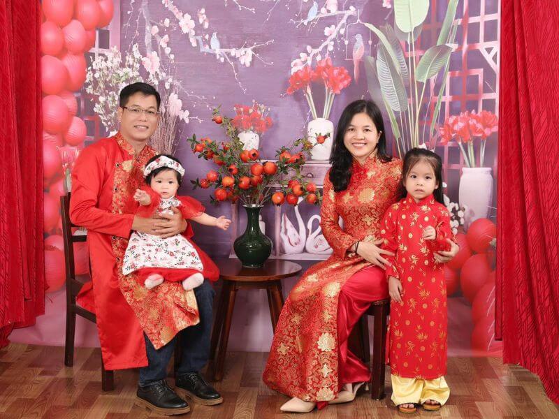chụp ảnh gia đình áo dài