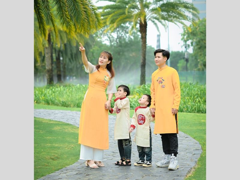 chụp ảnh gia đình áo dài