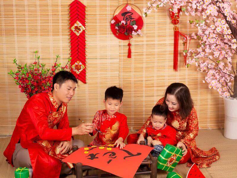 chụp ảnh gia đình áo dài