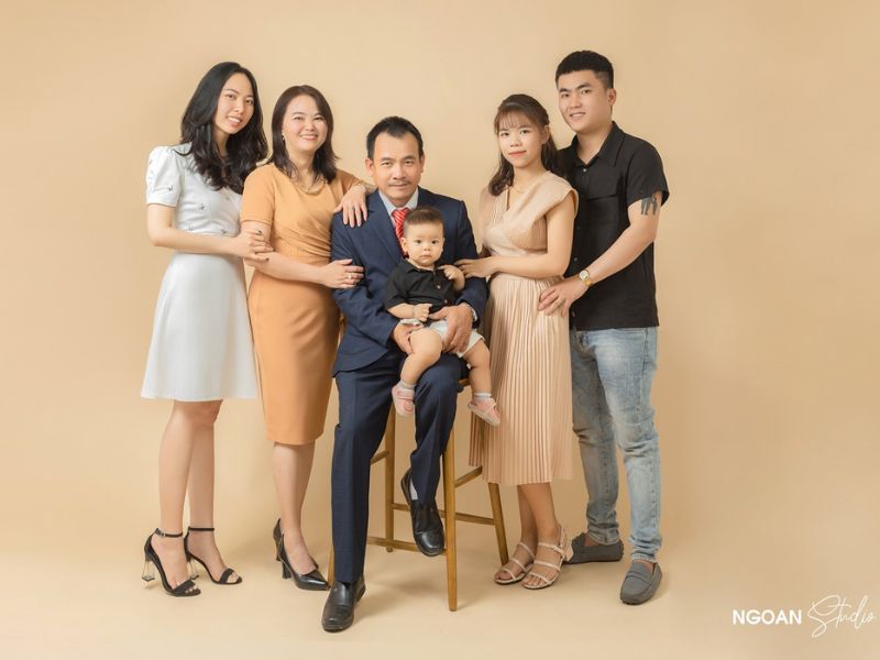 chụp ảnh gia đình kiểu hàn quốc