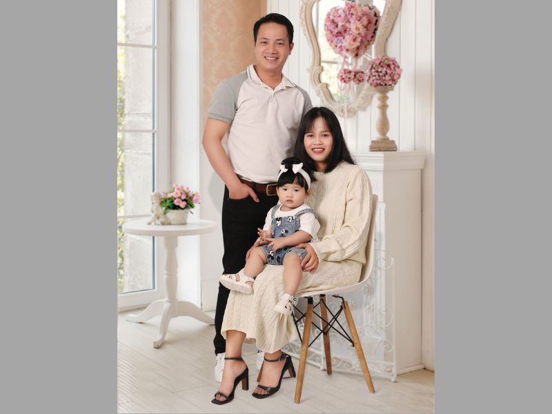 chụp ảnh thôi nôi gia đình
